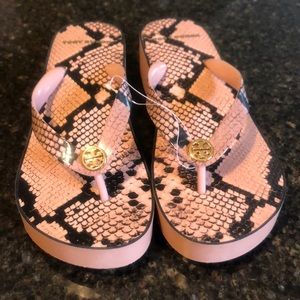 Tory Burch Wedge Flip Flop Sandals, New